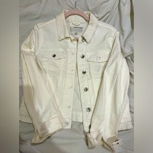 Anne Klein white jean jacket